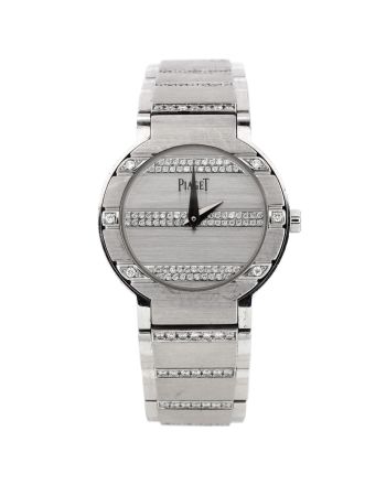 Polo Quartz Watch White Gold with Diamond Bezel, Dial and Bracelet 28